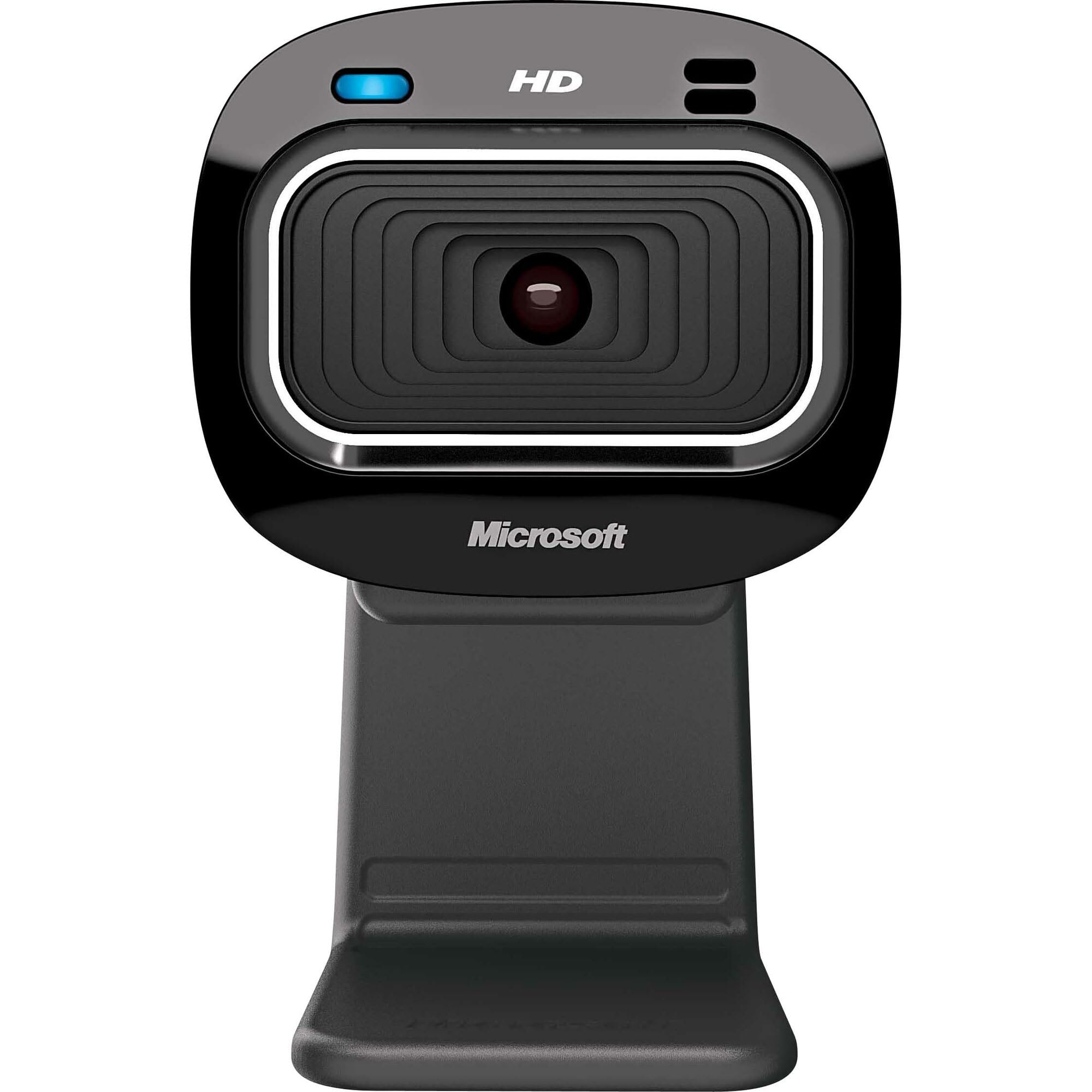 Microsoft LifeCam HD-3000 for Business with built-in noise cancelling Microphone, Light Correction, USB Connectivity with universal attachment base, for video calling on Microsoft Teams Zoom