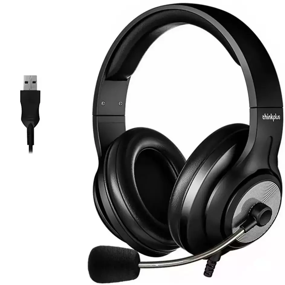 Thinkpad G25B USB Headset with Microphone, 3.5mm Wired Computer Headsets with Noise Cancelling Microphone, Stereo Headphones with MIC for PC, in Line Controls