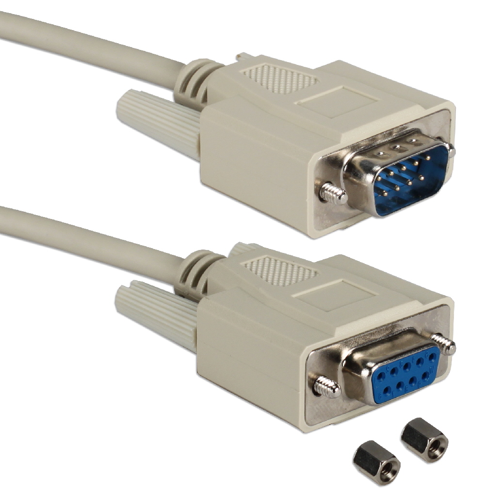 Serial cable DB9 MALE TO FEMALE 1.5 meters