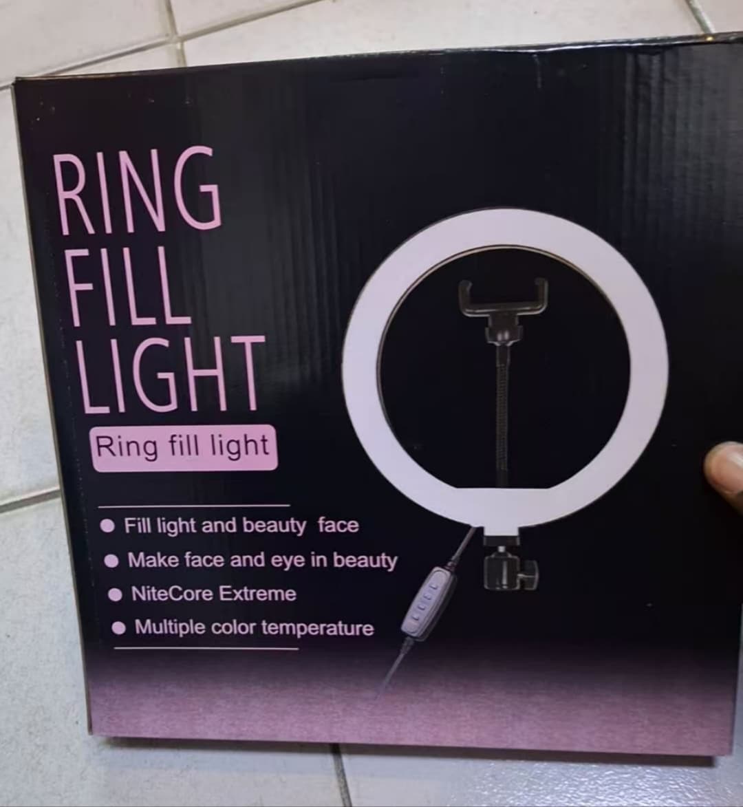 Ring Light 10'' Plokama with 1.5m '' Tripod Stand and Phone Holder, Dimmable LED Phone Ringlight for Makeup Video Recording Photography, Circle Lighting for All Cell Phones&Lightweight Cameras