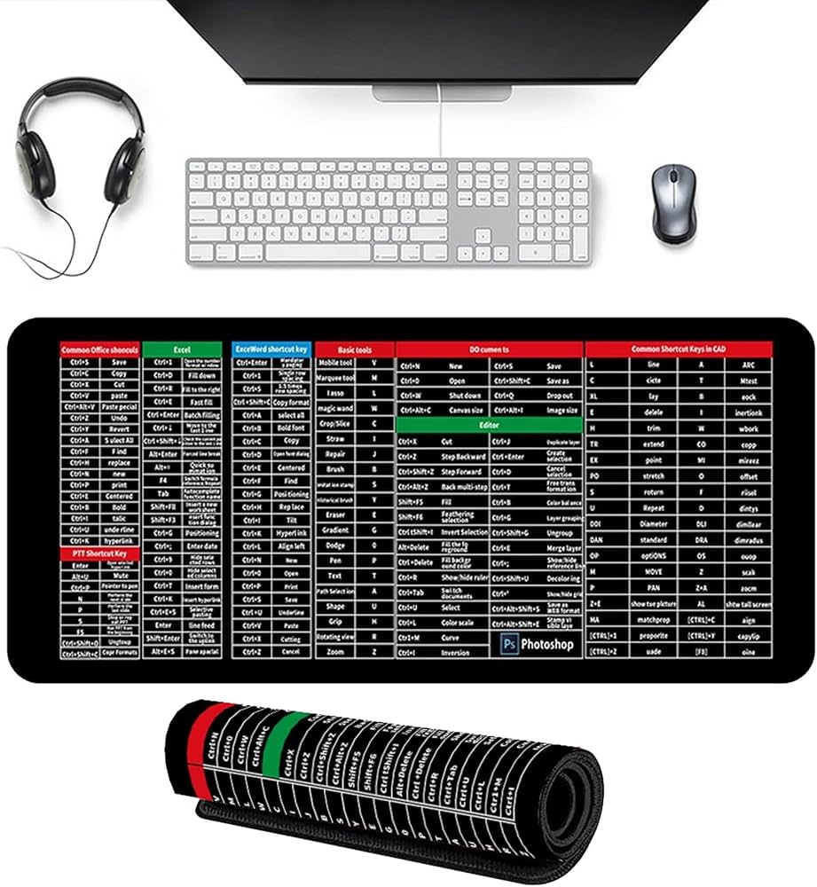 Gaming Mouse Pad eXCEL, Large Mouse Pad 90 X 40CM (35.4X15.7x0.12Inches) Mousepad Big Desk Mat with Non-Slip Rubber Base Keyboard Pad for Gaming and Office