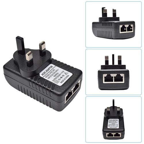 POE 24v Wall plug Passive PoE Injector Adapter for Security IP Camera, Replacement of Ubiquiti POE-25-5W, POE-24-12W, POE-24-24W.