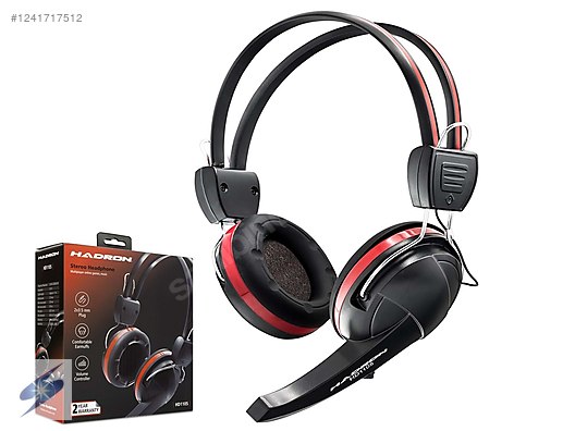 Headron Wired Headset, Stereo Headphones with Noise-Cancelling Microphone, 3.5 mm Audio Jack