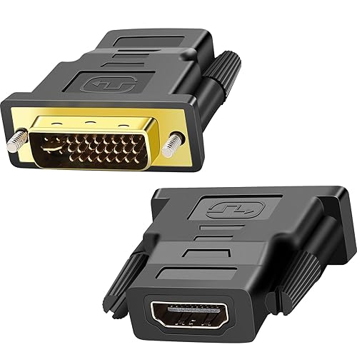 DVI Male to HDMI Female Adapter Bi-Directional DVI-D Port Converter