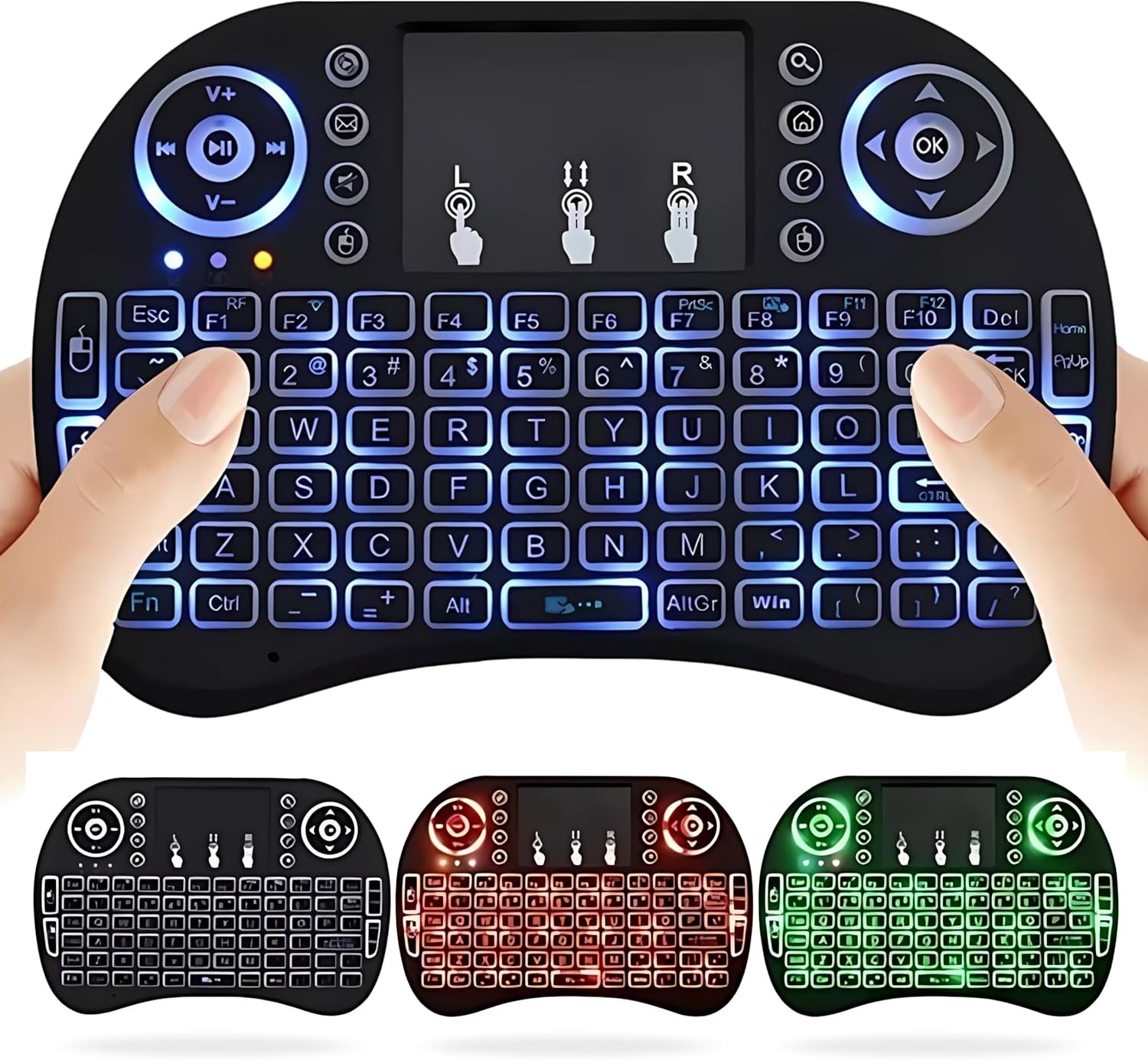 Mini Keyboard,2.4GHz Wireless Mini Handheld Smart TV Remote Keyboard with Touchpad for PC,Raspberry Pi 2, Pad, Smart TV, Android TV Box, Windows 7 8 10