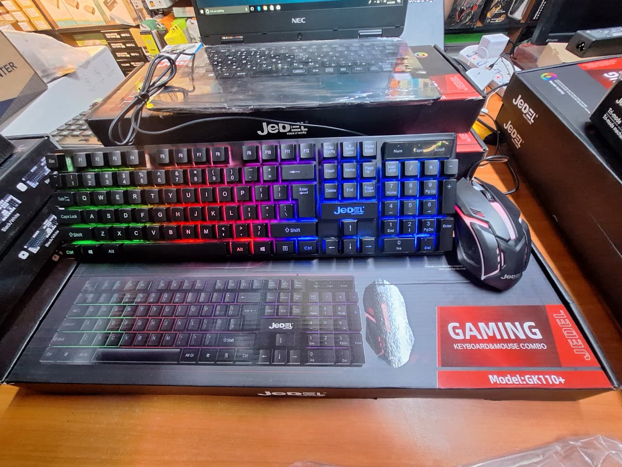 JEDEL USB GAMING KEYBOARD WITH MOUSE G110+