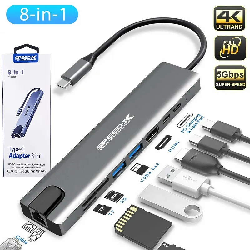 TYPEC 8in1 adapter