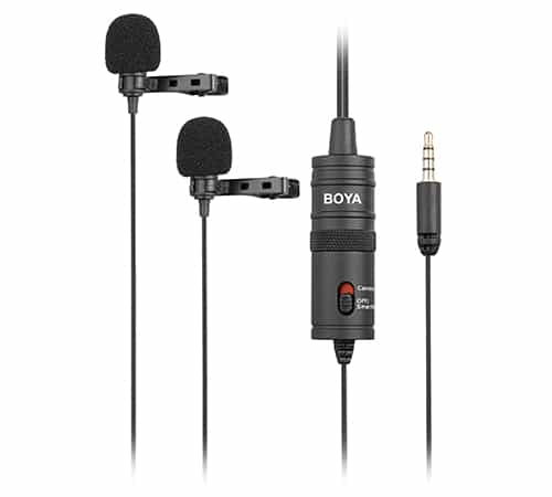 Boya microphone lavalier double