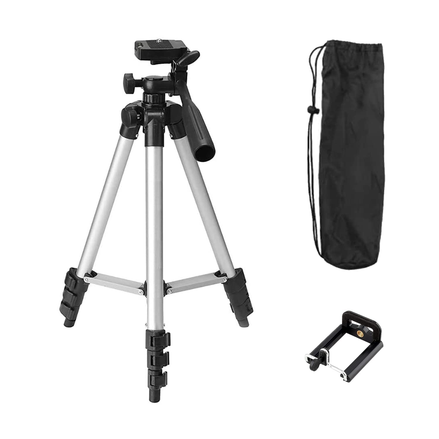 Phone Tripod, 3110 Aluminium Alloy Professional Lightweight Portable Camera Tripod